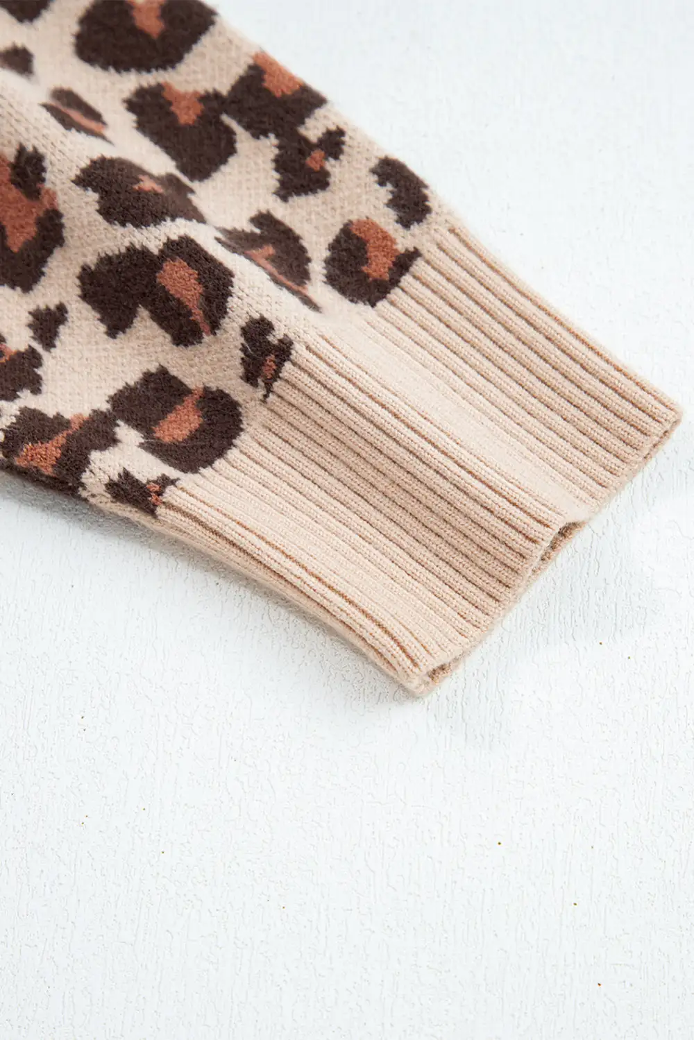 Layered Detail Animal Print High Neck Mini Dress