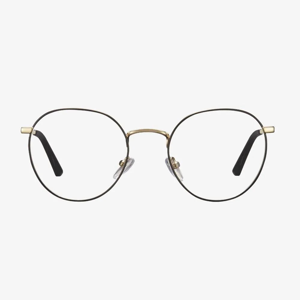 Modern Round Full Rim Metal Blue Light Eyewear