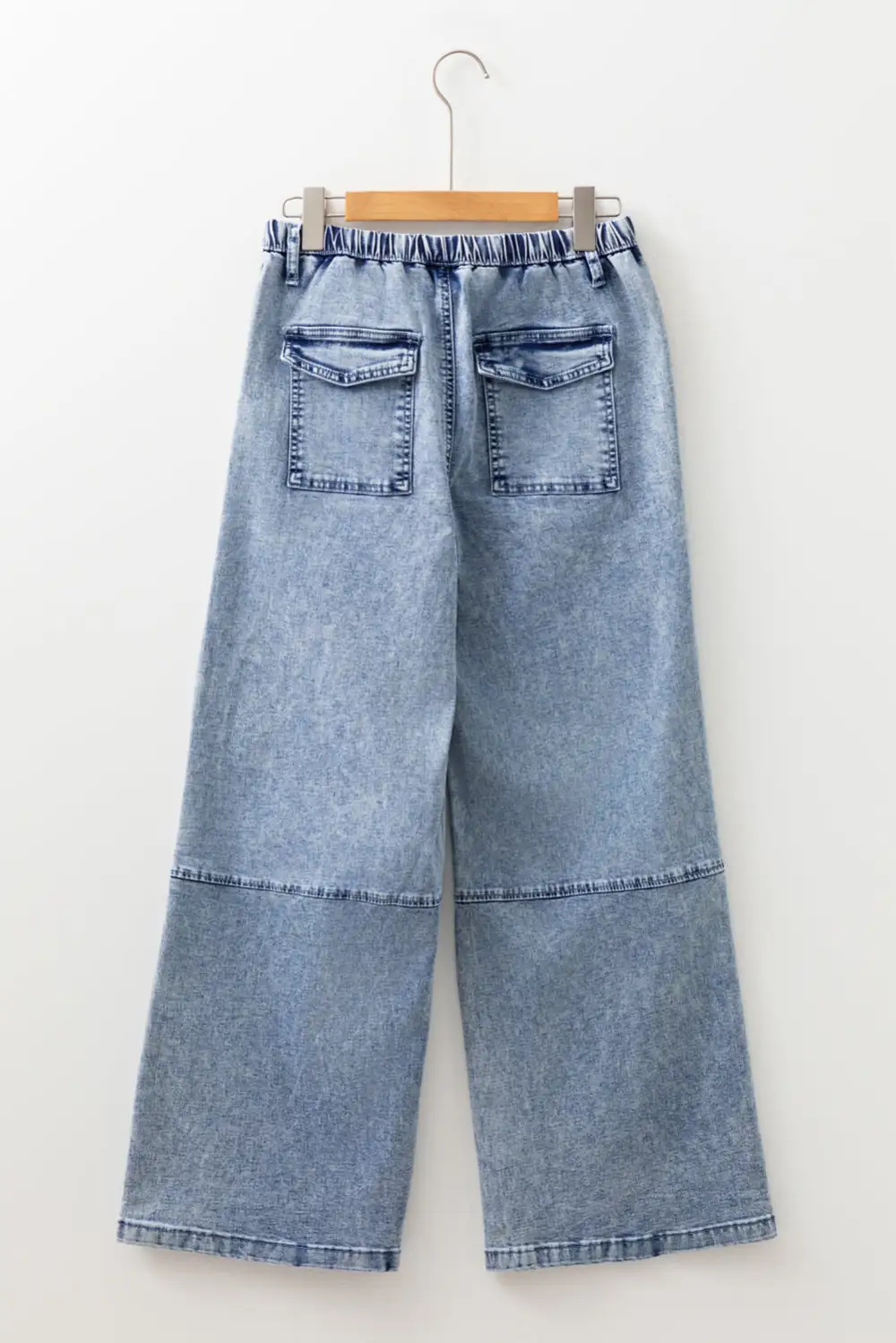 High Waist Seam Detail Denim Jeans