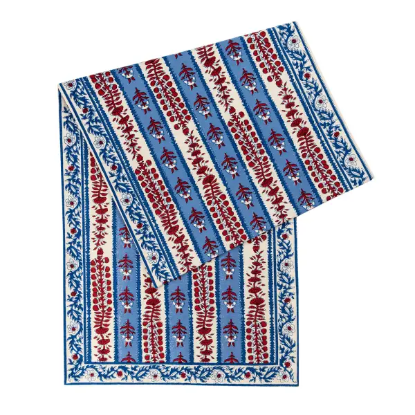 Soft Botanical Cafe Table Runner