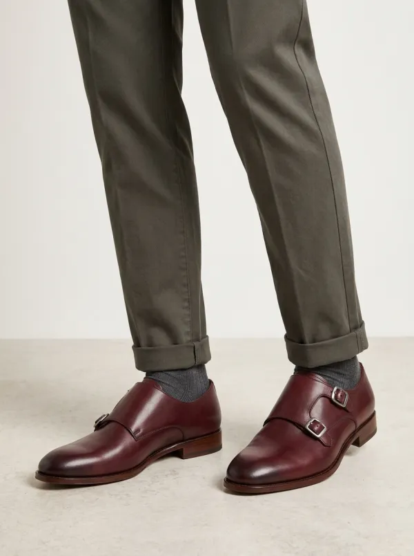 Men's Everyday Leather Double Monk Strap Dress Shoes
