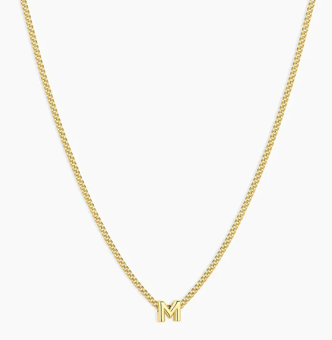 Refined Initial Pendant Necklace