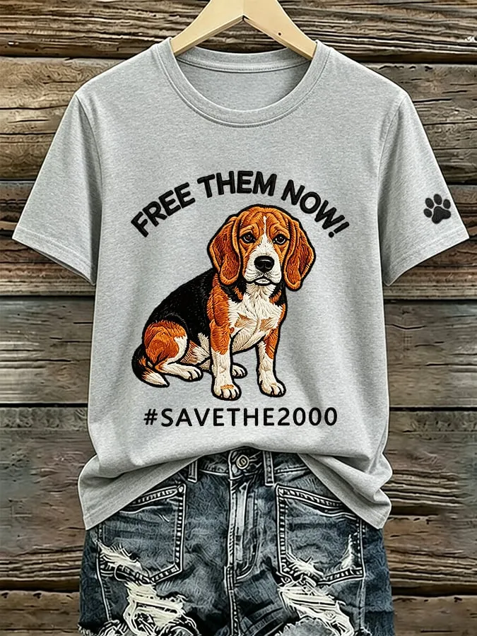 Women's Free Them Now! #Savethe2000 Printed Art Printed Print Top
