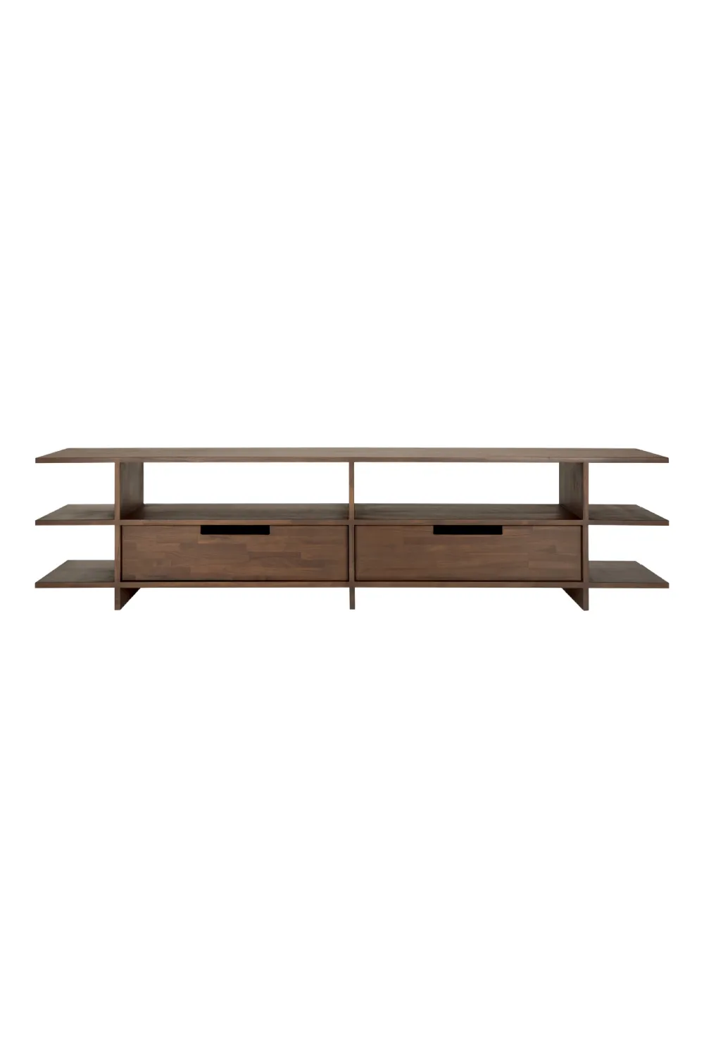 Solid Oak Two-Drawer Tv Cabinet