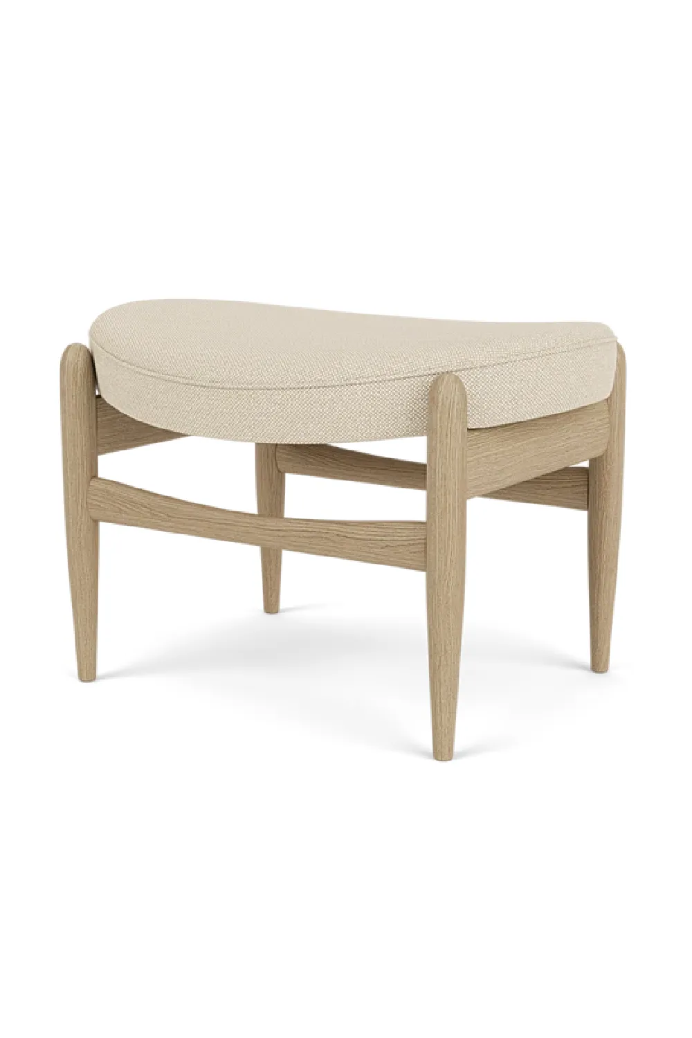 Wooden Base Padded Ottoman