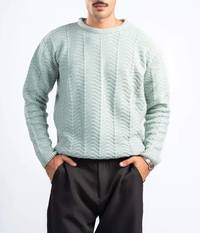 Mint Green Soft Wool Blend Pullover