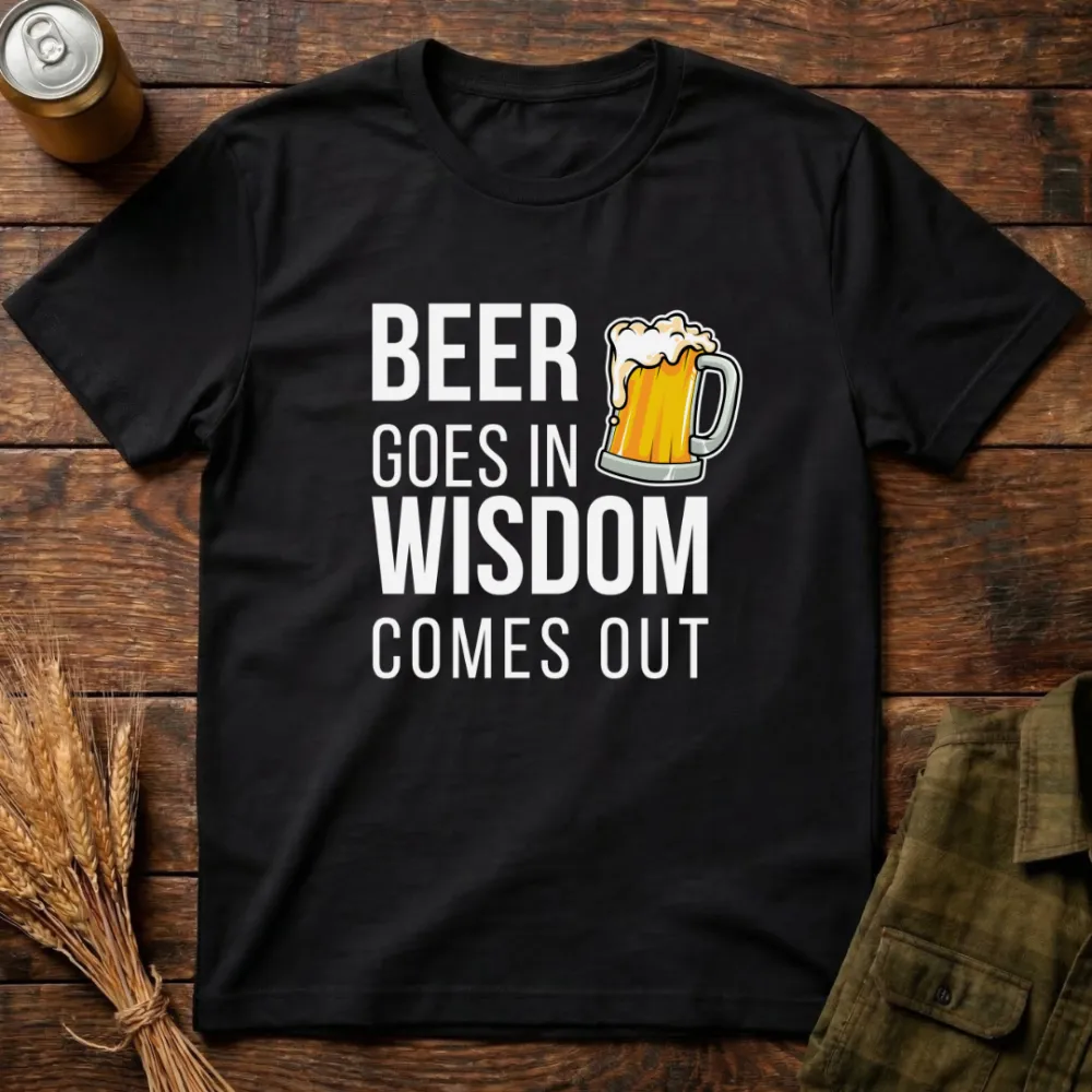 Beer Wisdom Graphic Cotton T-Shirt