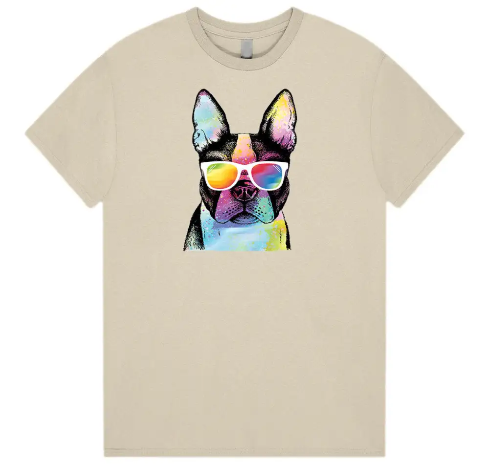 Terrier Dog Graphic Cotton T-Shirt