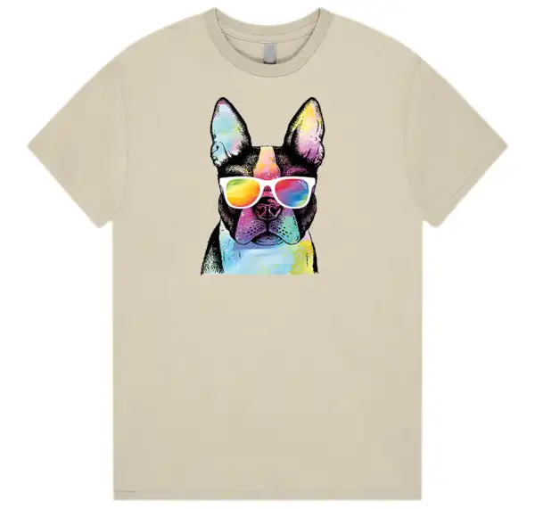 Terrier Dog Graphic Cotton T-Shirt