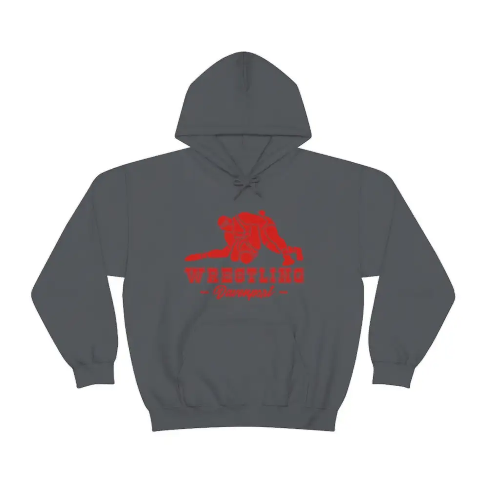 Everyday Retro Text Wrestling Graphic Pullover Hoodie