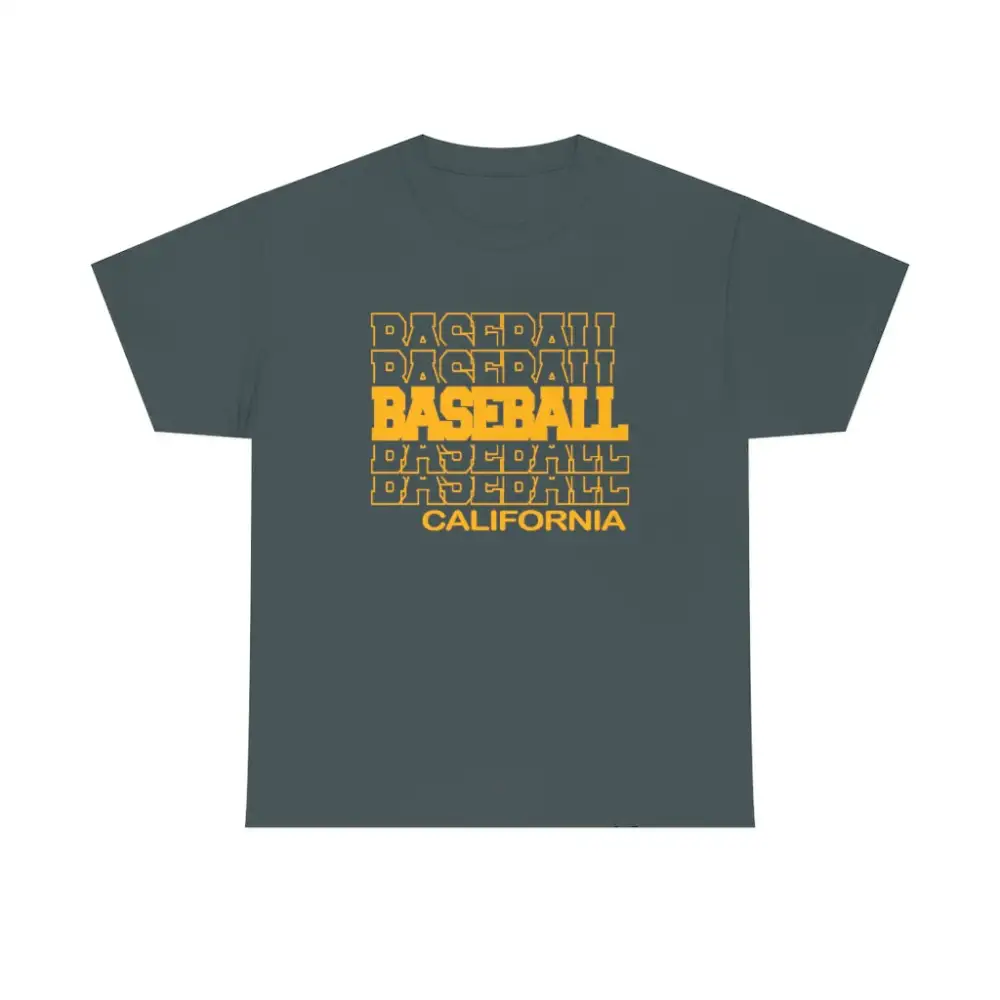 Baseball California in Modern Stacked Lettering T-Shirt