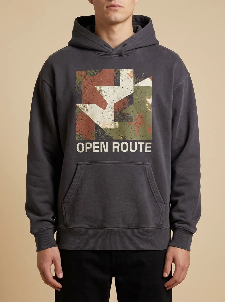 Open Route Geometric Camo Hoodie