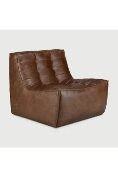 Structured Modular Leather Sofa