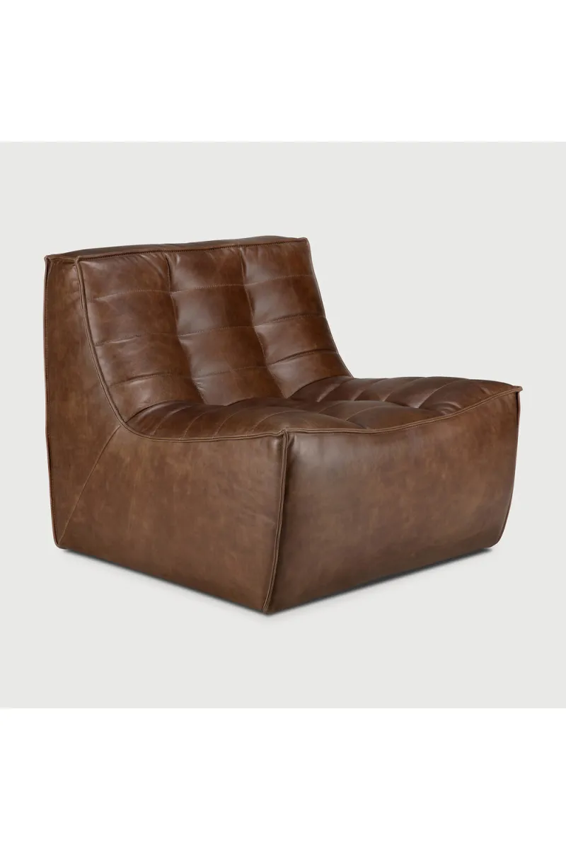 Structured Modular Leather Sofa