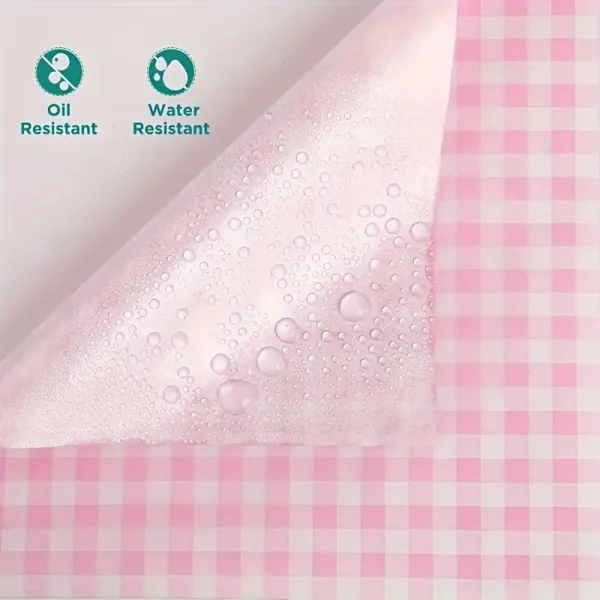 Pink Gingham Food Wrapping Paper