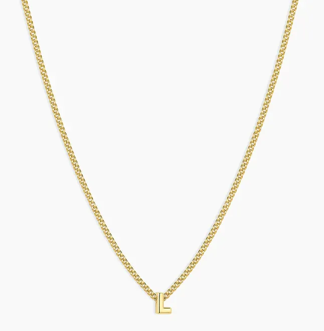 Refined Initial Pendant Necklace