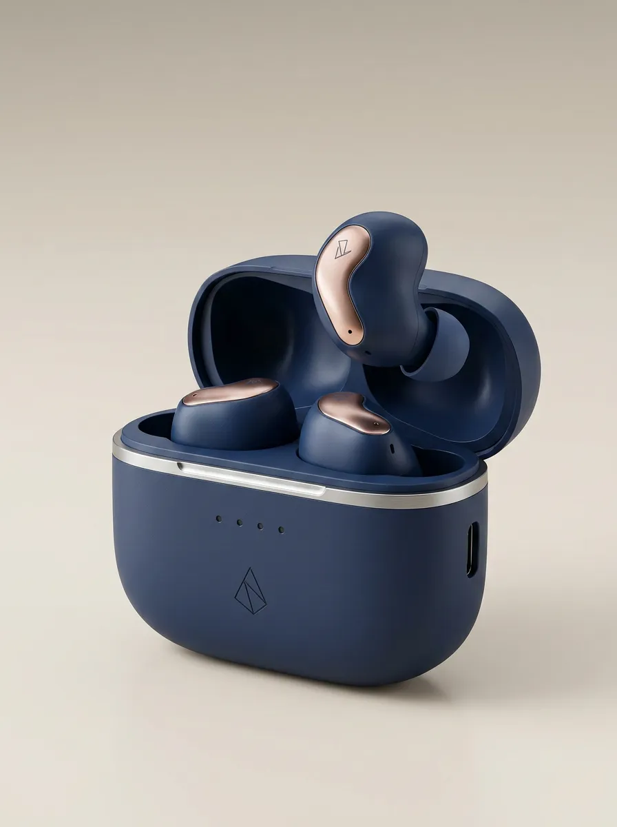 Streamlined Wireless Earbuds with Charging Case
