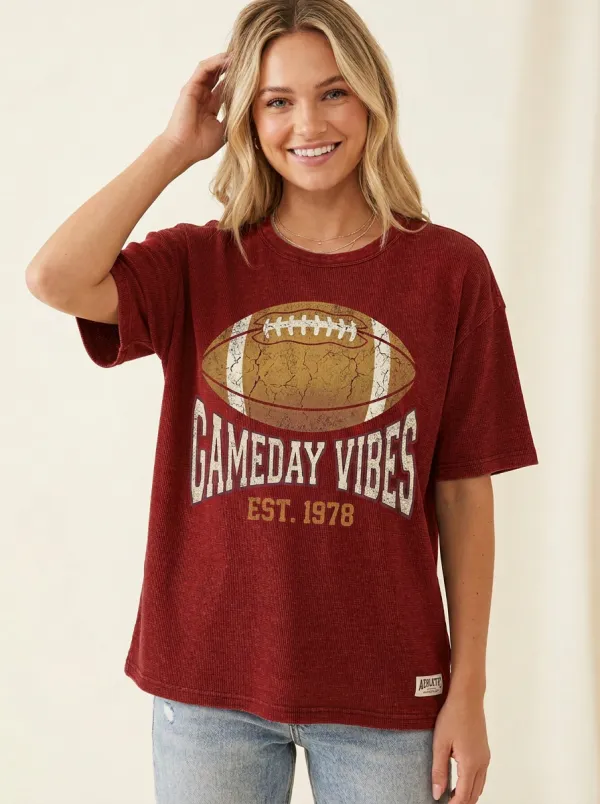 Women's Gridiron Ball Vintage Game Day Crewneck T-Shirt