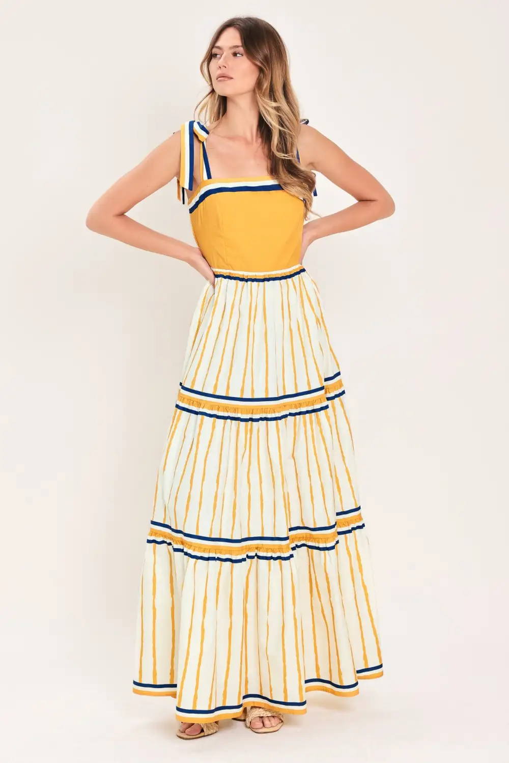 Tiered Cotton Maxi Dress