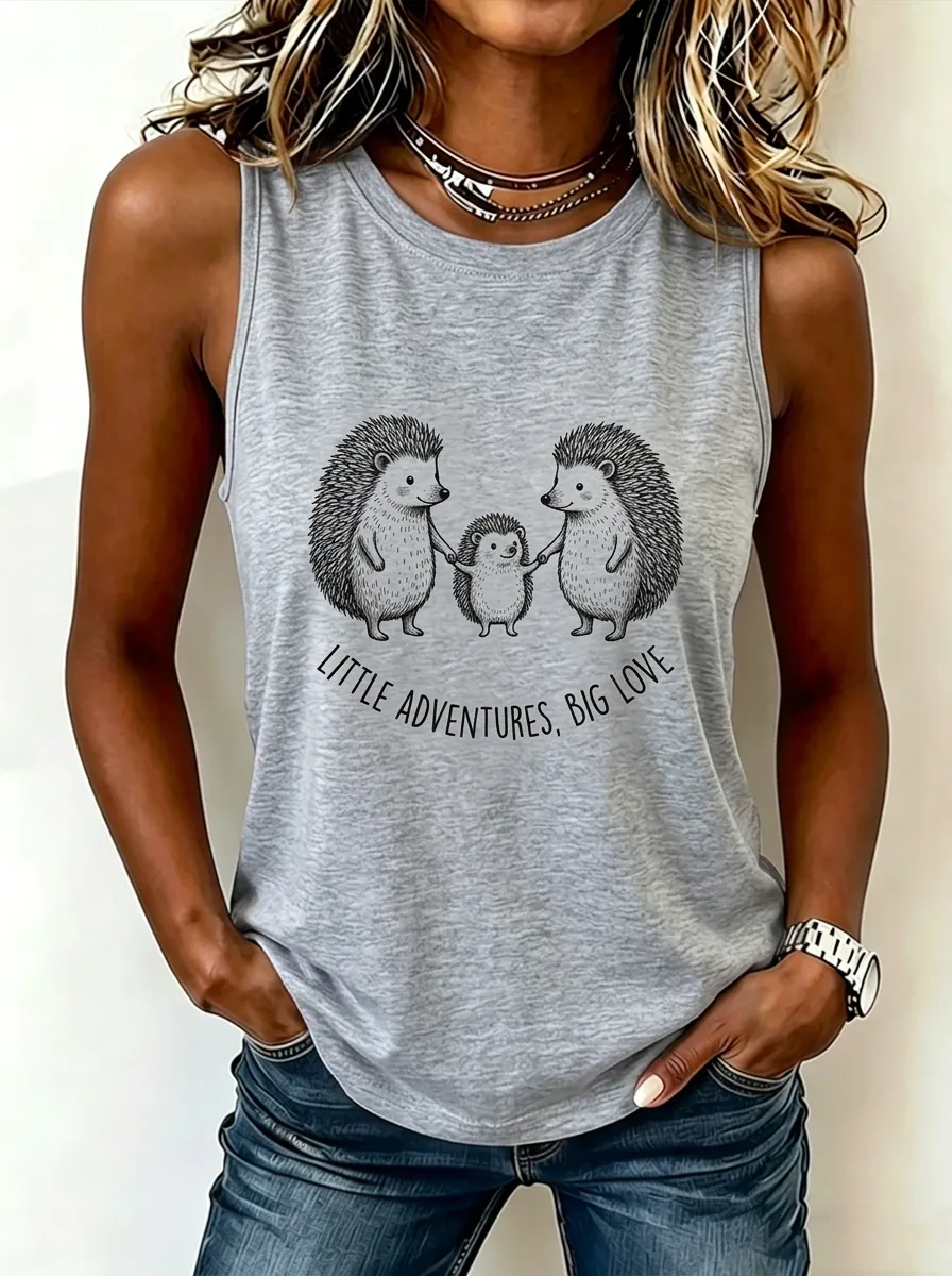 Hedgehog Family Little Adventures Big Love Tank Top
