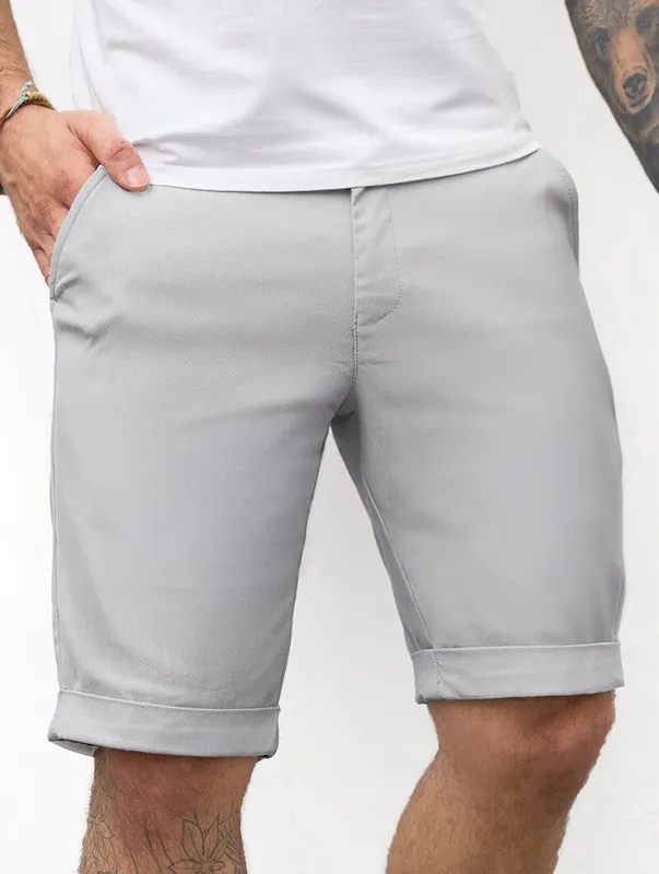 Grey Stretch Shorts