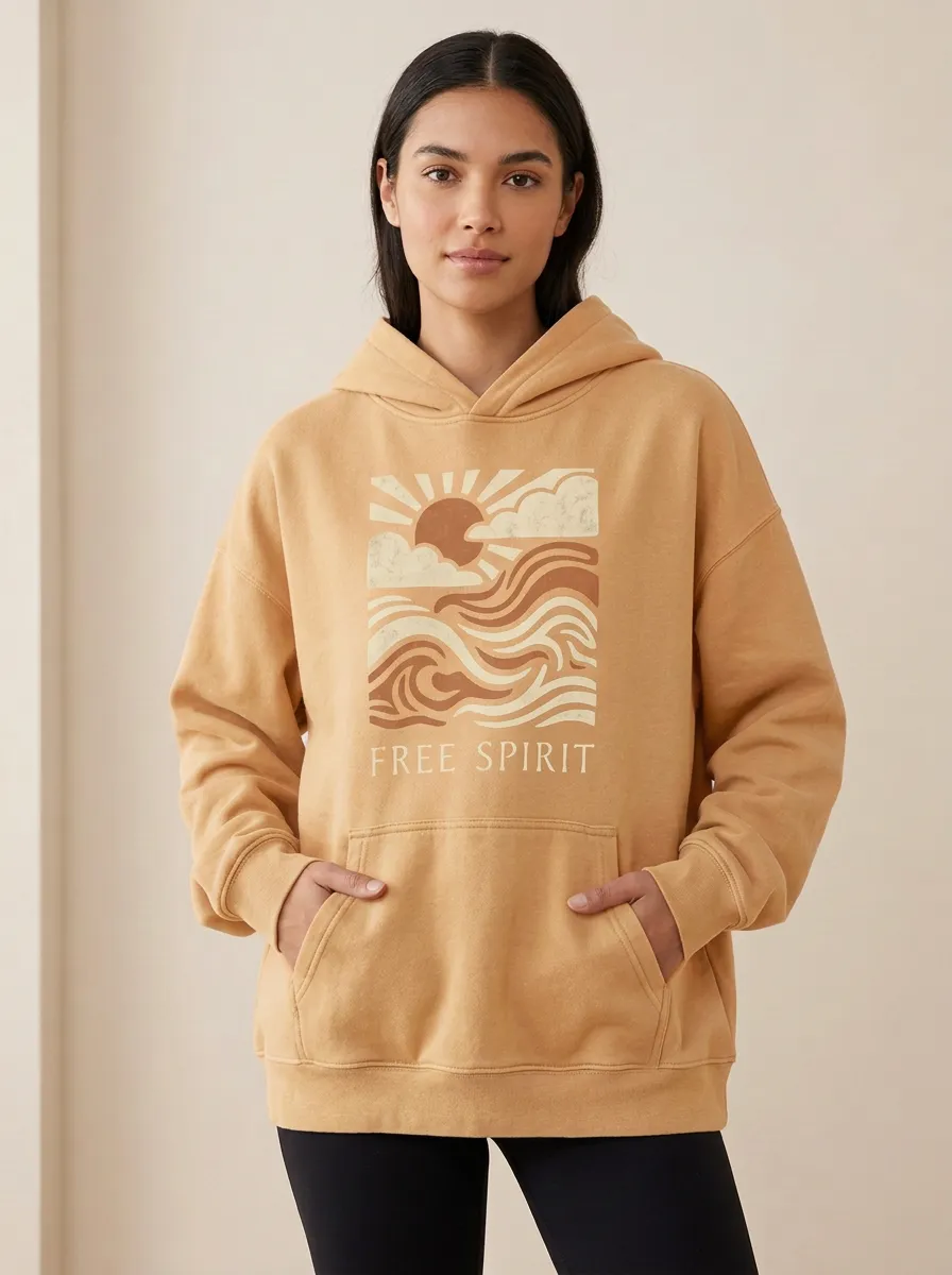 Free Spirit Nature Sun Ocean Hoodie