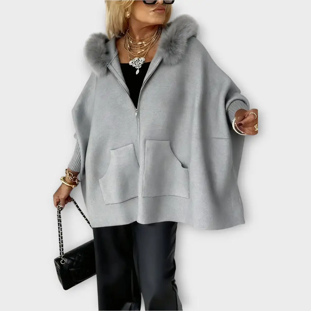 Faux Fur Hooded Coat