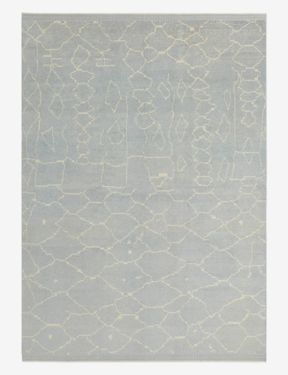 Warm Rich Artisan Moroccan Inspired Hand Knotted Wool Area Rug