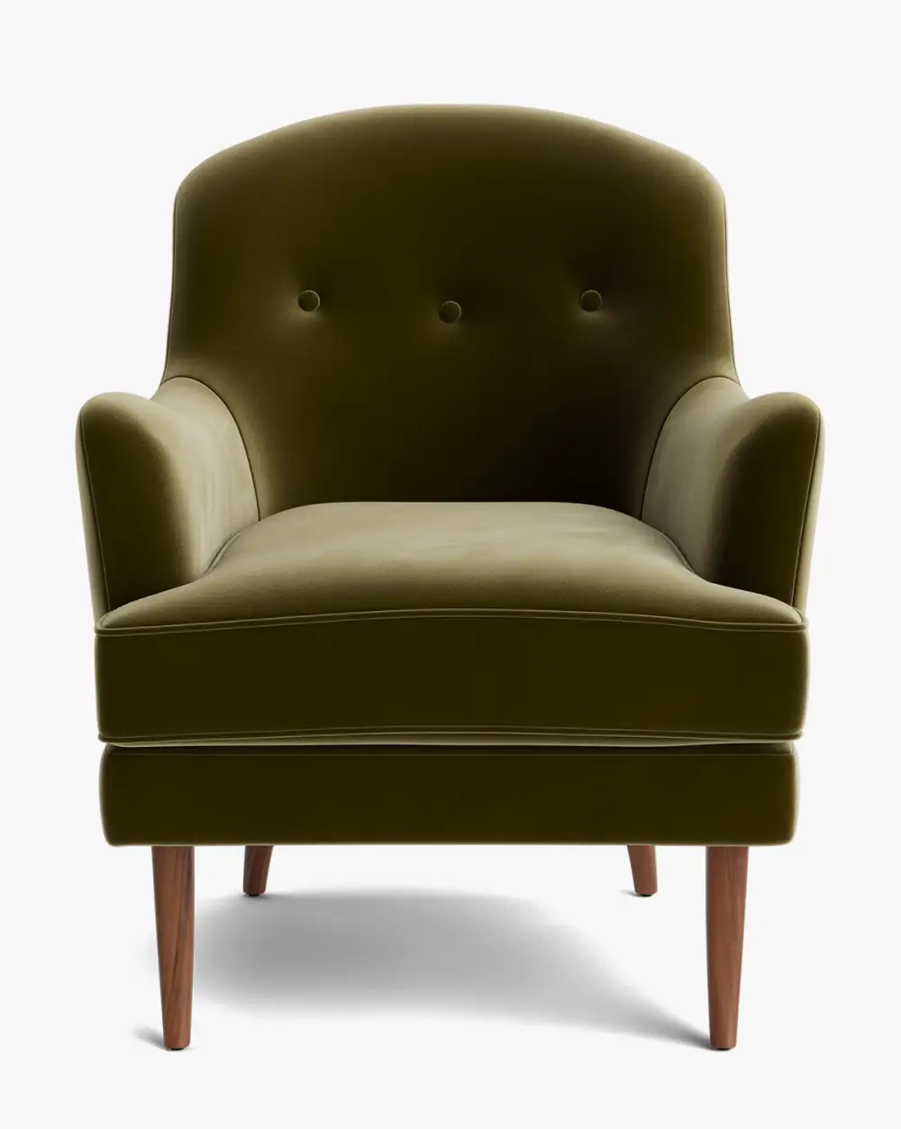 Tufted Wood Lounge Chair