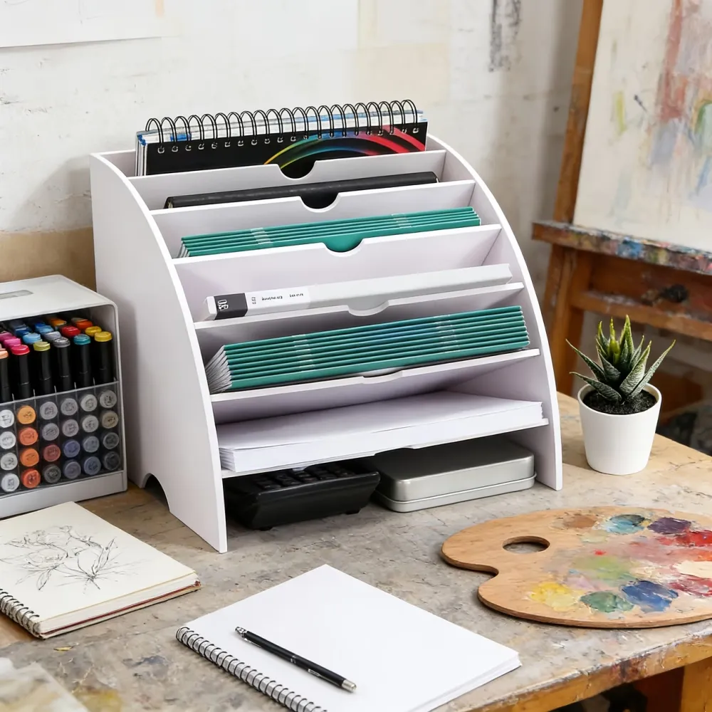 Multi-Slot Desk File Organizer