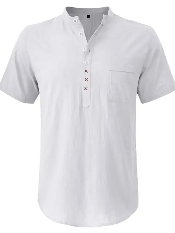 Textured Collared Short Sleeve Polo Shirt
