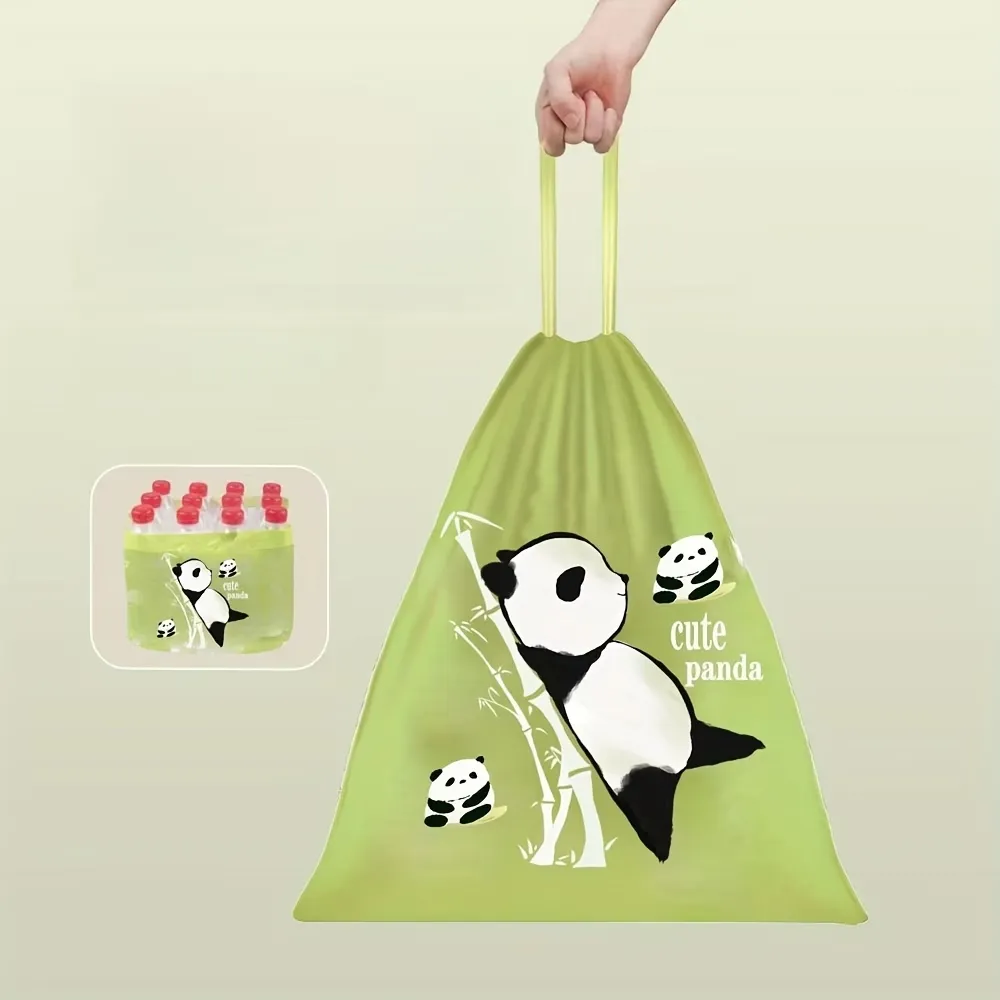 75 Pcs Durable Panda-Print Trash Bags