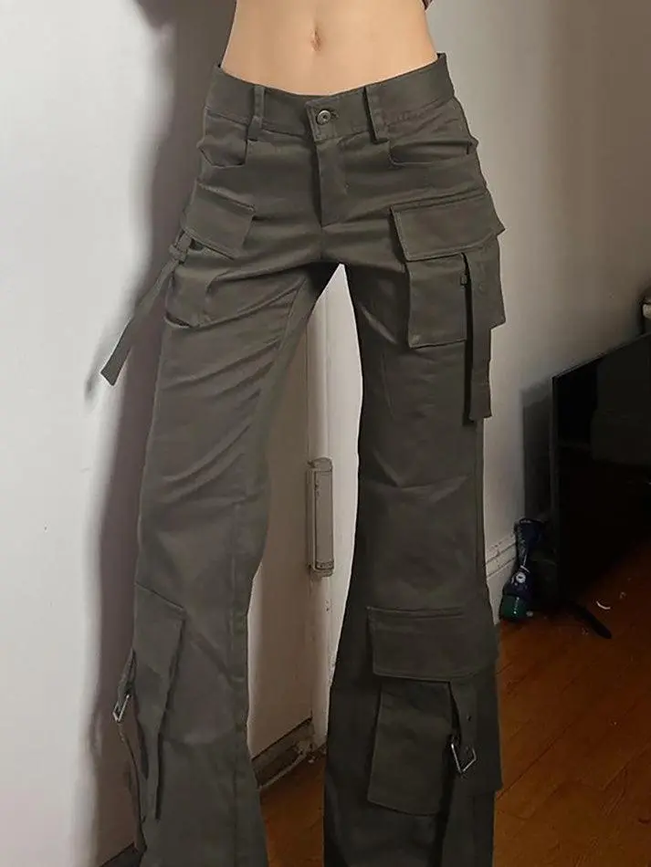 Side Pocket Ribbon Detail Cargo Jeans