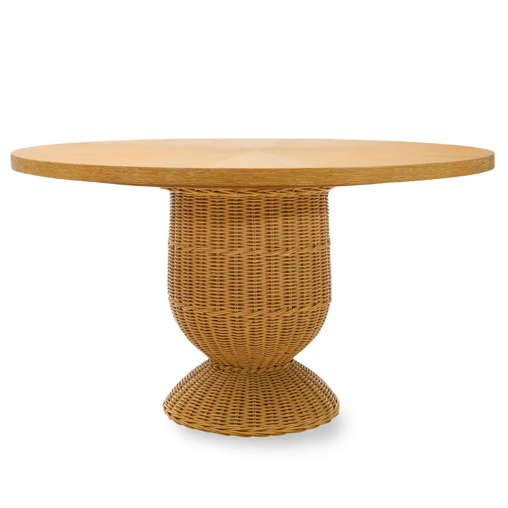 Woven Rattan Dining Table