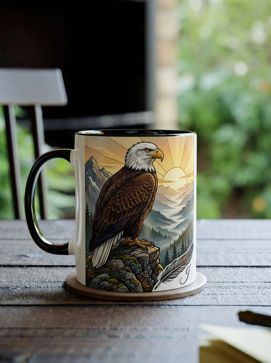 Eagle Mountain Sunrise Nature Graphic Mug