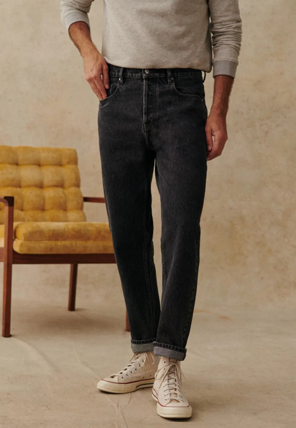 Dark Blue Straight Leg Casual Denim Jeans