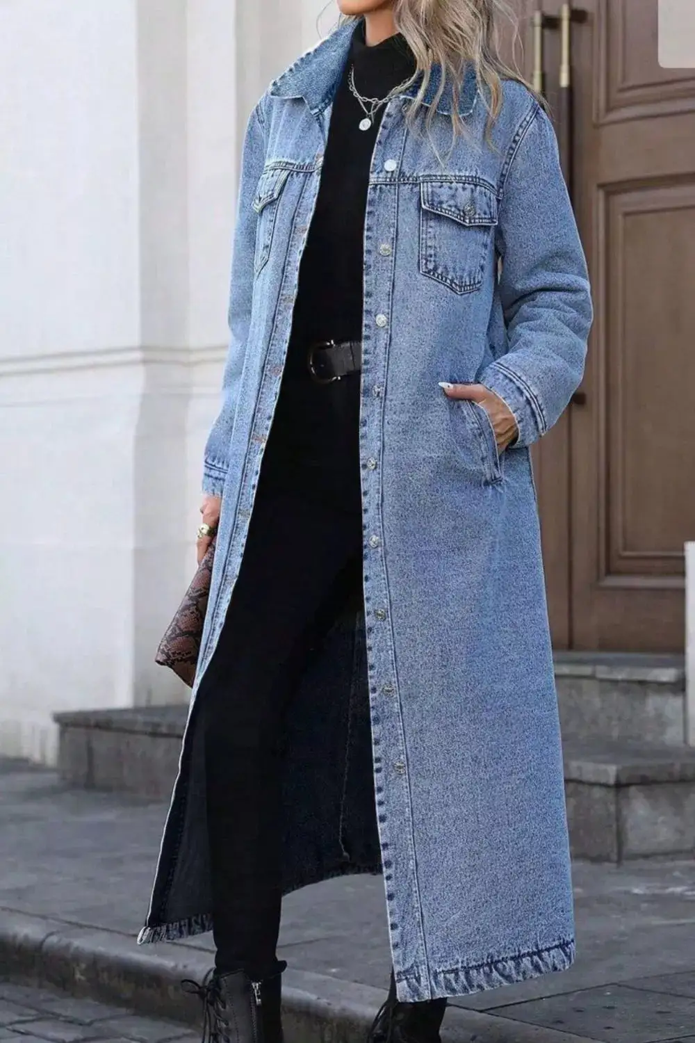 Longline Button-down Jacket