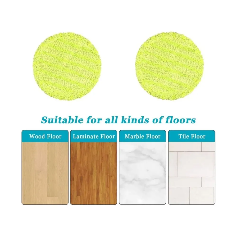 Multi-Floor Compatible Microfiber Mop Pads