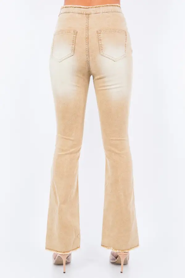 Bazi V Cut Ruched Flare Pants
