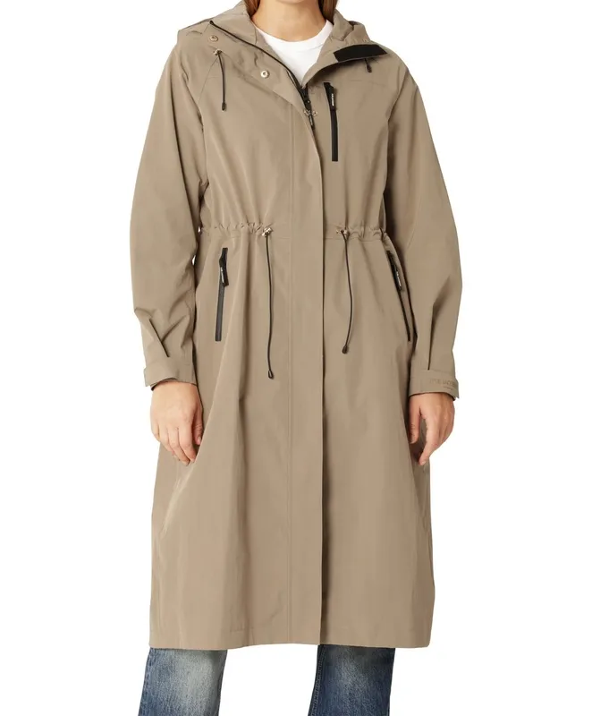 Waterproof Hooded Button-Front Jacket
