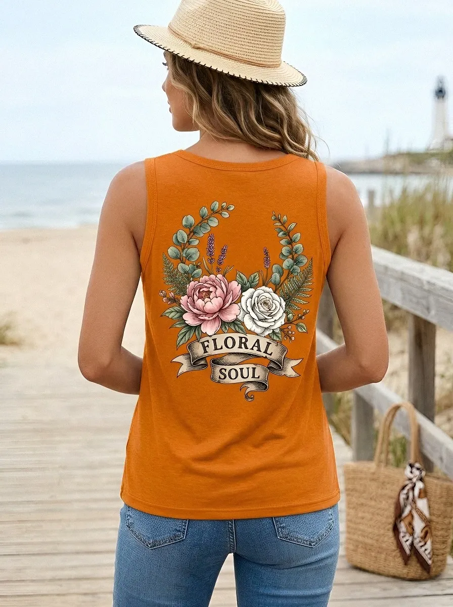 Floral Soul Peony Tank Top