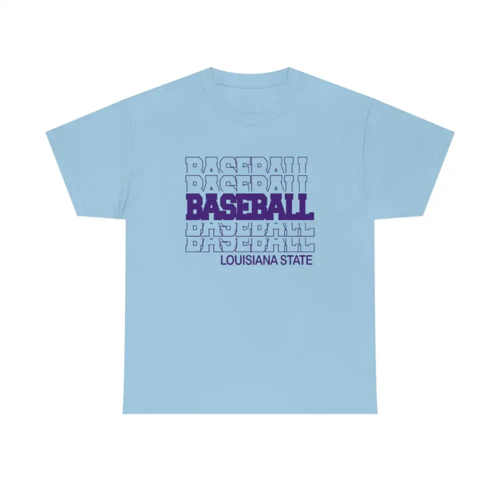 Baseball Louisiana State in Modern Stacked Lettering