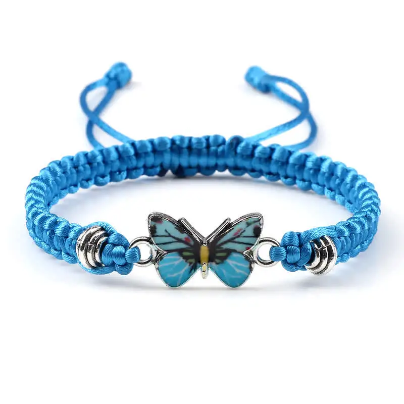 Butterfly Freedom Love String Charm Bracelet