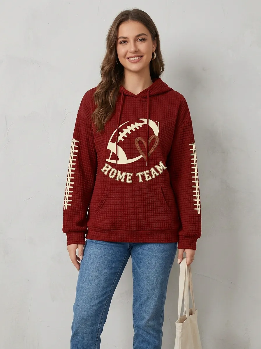 Women's Gridiron Home Heart Graphic Graphic Hoodie