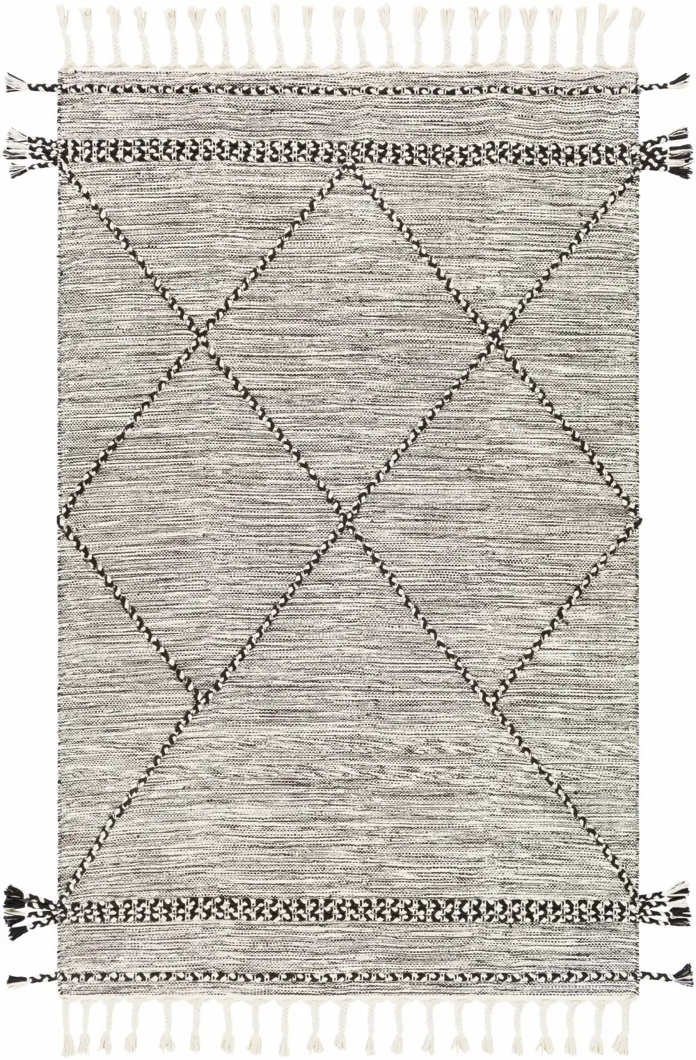 Textured Bohemian Cotton Area Rug