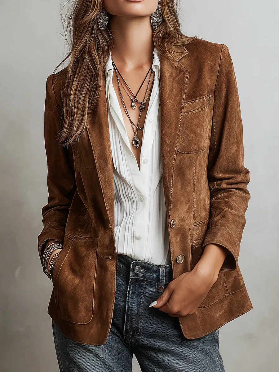 Suede Vintage Boho Jacket