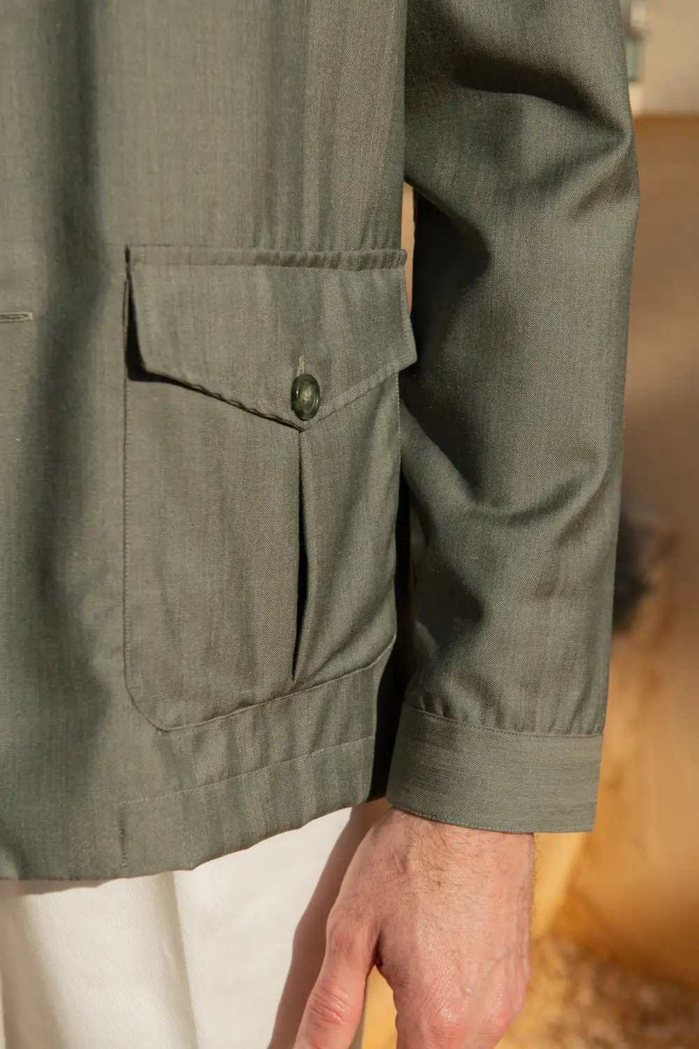 Green Retro Safari Jacket