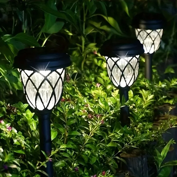 4 Pcs Vintage Solar Garden Stake Light