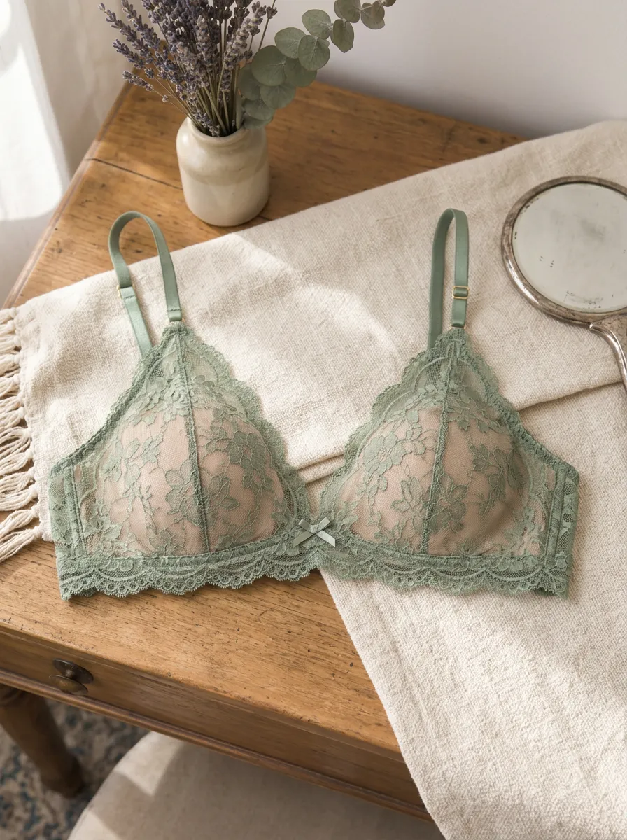 Women's Floral Lace Adjustable Strap Contemporary Style Bralette