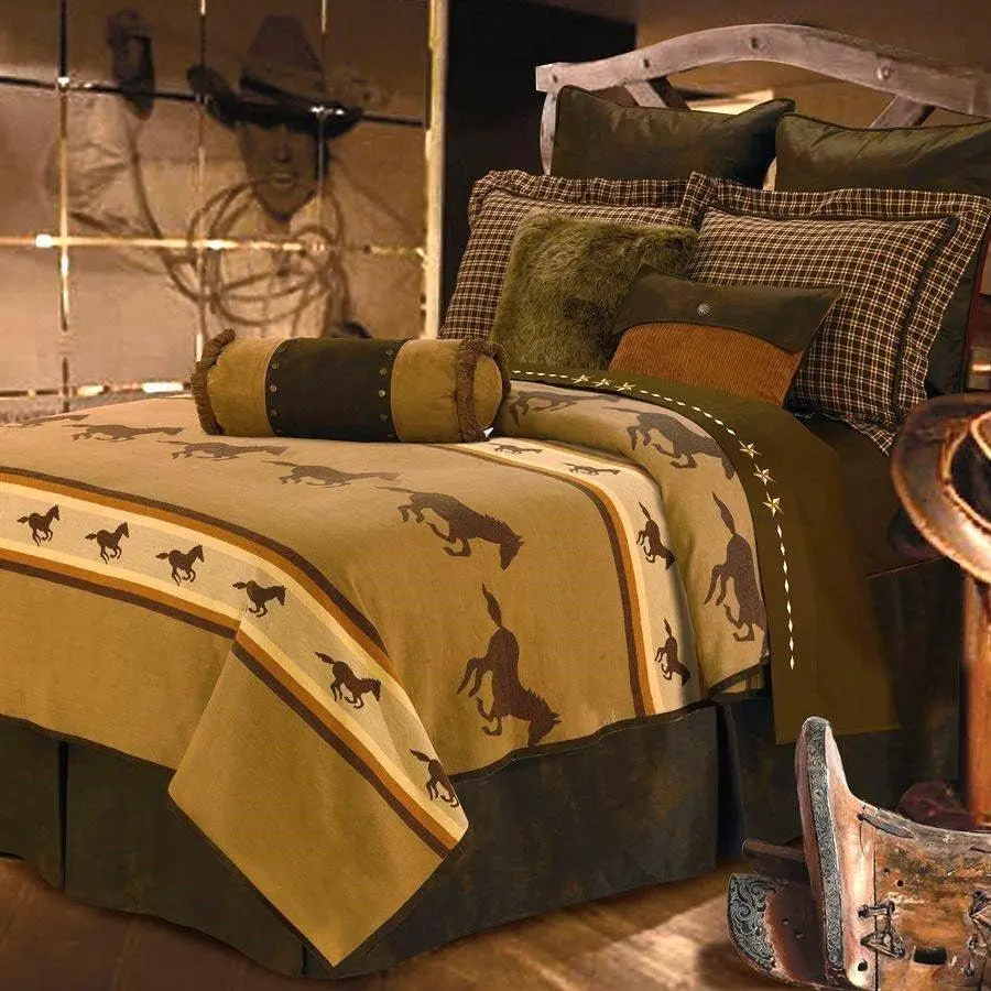 Plaid Striped Duvet Set